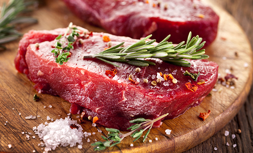 raw steak